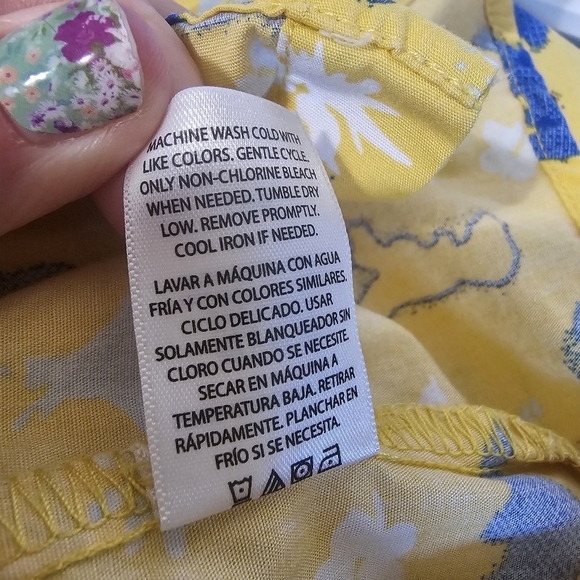 Wonder Nation Shirt Toddler Baby Boy 18M Yellow Blue Dinosaur Button Down Shirt - Picture 7 of 7